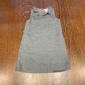 J crew, crew cuts, size 4 grey wool dress with ruffle collar